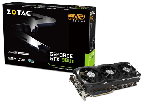 Parade VGA NVIDIA GeForce GTX 980 Ti 6 ZOTAC GTX 980 Ti AMP! Omega Edition