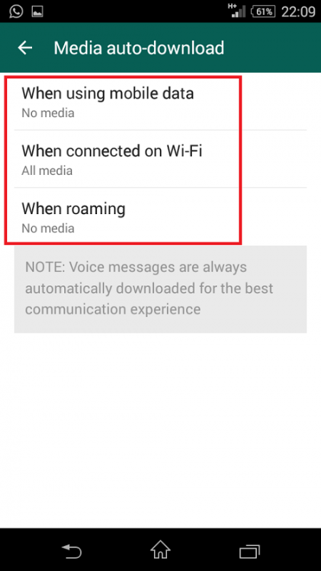 Tips WhatsApp: Menonaktifkan Automatic Download Foto, Video dan Audio 6 005