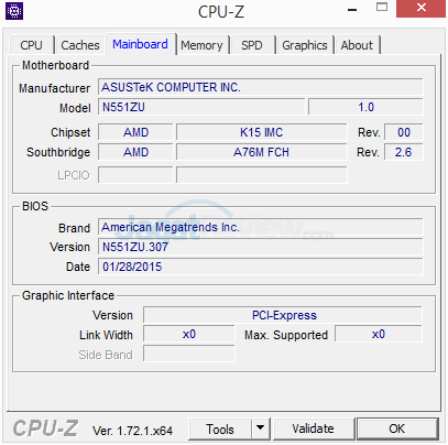 Uji VGA AMD Radeon M280X 4 GB di Notebook ASUS N551ZU 4 AMD R9 M280X CPUZ 02