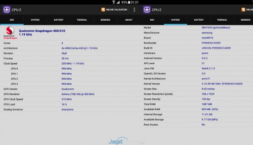 Review Tablet Android Samsung Galaxy Tab A 8.0 LTE 4 CPU Z Galaxy Tab A