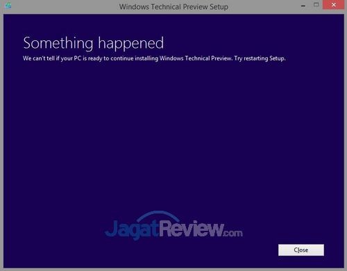 Windows 10 Installation - Something Happened