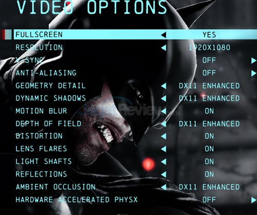 Review Notebook Gaming: HP Omen 15-5117TX 3 Batman Arkham Origins Setting 01