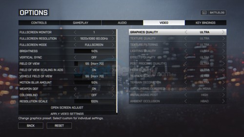 Review Notebook Gaming: HP Omen 15-5117TX 4 Battlefield 4 Setting Ultra