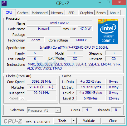 Review Notebook Gaming: HP Omen 15-5117TX 2 HP Omen 15-5117TX CPUZ 02
