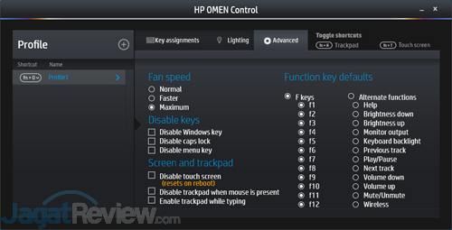 Review Notebook Gaming: HP Omen 15-5117TX 18 HP Omen 15-5117TX HP Omen Control - Advanced