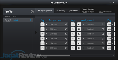 Review Notebook Gaming: HP Omen 15-5117TX 8 HP Omen 15-5117TX HP Omen Control - Key Assignments