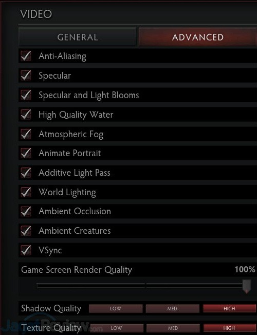 Uji Performa DOTA 2 di VGA Intel HD Graphics 530 Intel Skylake DOTA 2 HIGH DETAIL