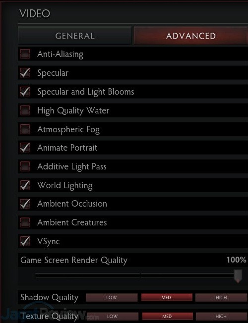 Uji Performa DOTA 2 di VGA Intel HD Graphics 530 Intel Skylake DOTA 2 MEDIUM DETAIL