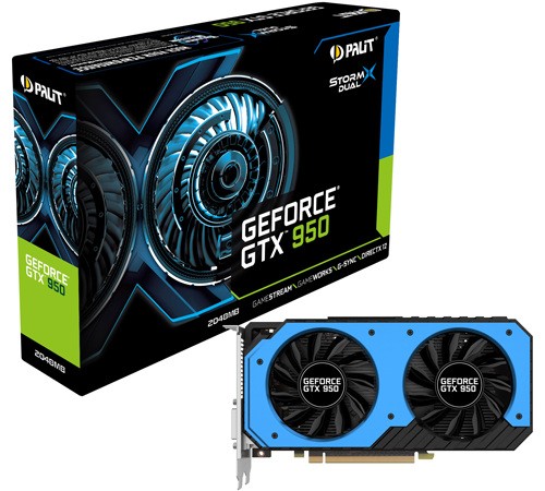 Parade VGA NVIDIA GeForce GTX 950 5 PALIT GTX 950 STORMX DUAL 1064 1241 6610