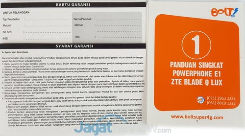 Buku panduan dan kartu garansi