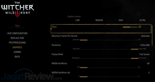 Review Notebook Gaming: HP Omen 15-5117TX 35 The Witcher 3 Setting Graphics High 01