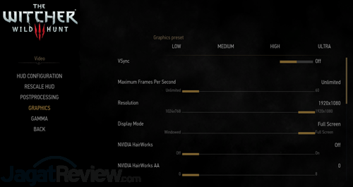 Review Notebook Gaming: HP Omen 15-5117TX 32 The Witcher 3 Setting Graphics Ultra 01