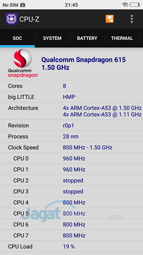 Review Smartphone Android Vivo X5 Pro 3 VIVO X5Pro - CPUZ CPU