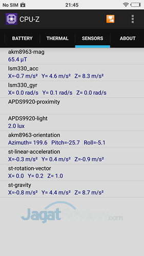 Review Smartphone Android Vivo X5 Pro 6 VIVO X5Pro - Sensor