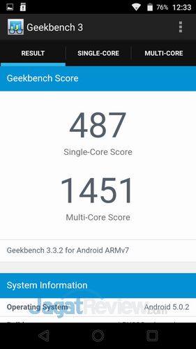Preview Kinerja Smartphone Android Wiko Highway Pure 6 Wiko Highway Pure Preview - GeekBench 3
