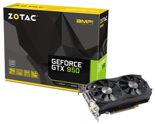 Parade VGA NVIDIA GeForce GTX 950 8 ZOTAC GTX 950 AMP! 1203 1405 6610
