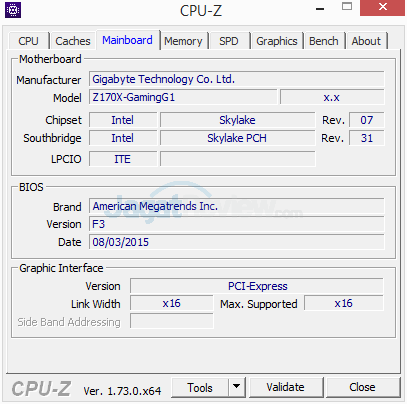 Gigabyte Z170X-Gaming G1 CPUZ 07