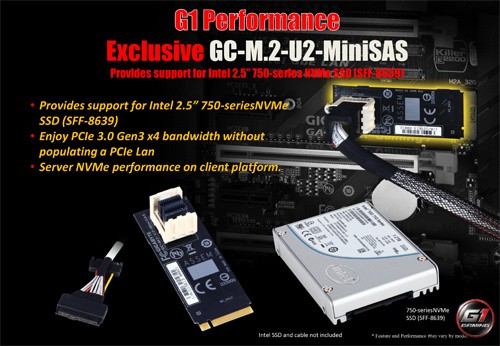 Review Gigabyte Z170X-Gaming G1 12 Gigabyte Z170X-Gaming G1 GC-M2-U2-MiniSAS