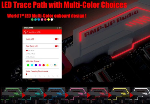 Review Gigabyte Z170X-Gaming G1 9 Gigabyte Z170X-Gaming G1 LED Trace Path