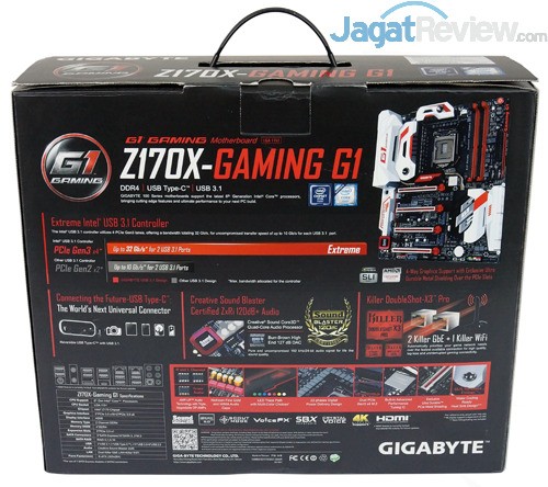 Review Gigabyte Z170X-Gaming G1 2 Gigabyte Z170X-Gaming G1 Rear Side Box
