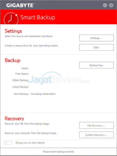 Review Gigabyte Z170X-Gaming G1 21 Gigabyte Z170X-Gaming G1 Smart Backup