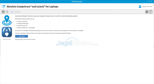HP EliteDesk 705 G1 Client Security - Home - 12 Find My PC
