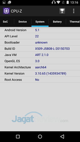 Review Smartphone Android Infinix Zero 2 4G 5 Infinix Zero 2 - CPUZ OS