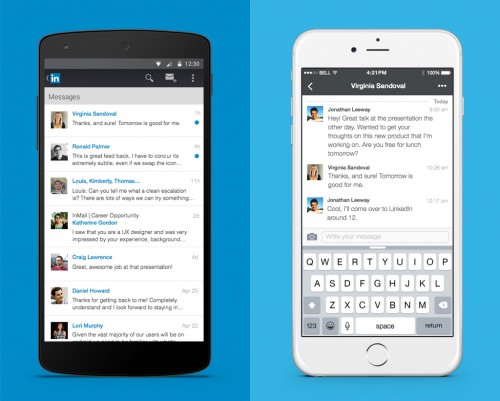 LinkedIn+messaging+mobile