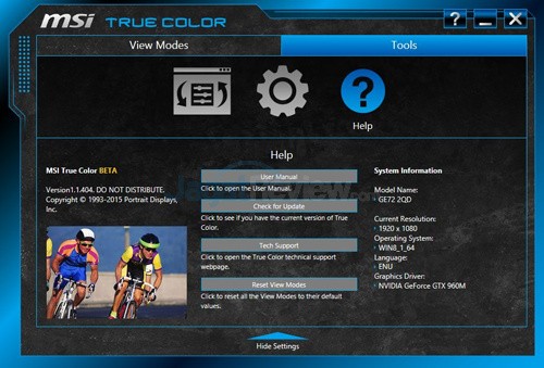 MSI Prestige PE60 2QE True Color 09