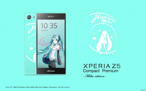 Desain Sony Xperia Z5 Compact Premium Edisi Hatsune Miku Muncul 1 xperia-z5-compact-premium