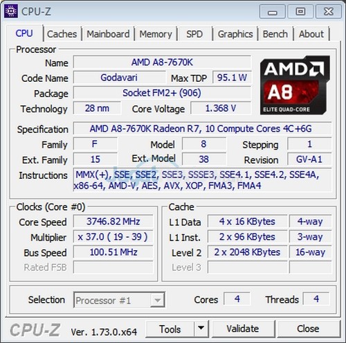 A8-7670K_CPUZ Load 3746