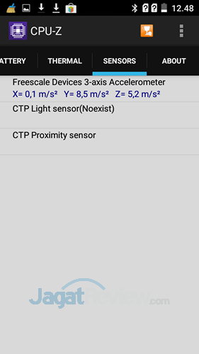 Preview Kinerja Evercoss Winner Y Ultra 5 Evercoss Winner Y Ultra - CPUZ Sensor