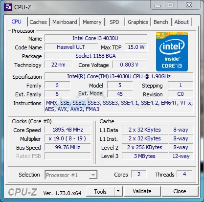 Review Mini PC Desktop: HP 260 G1 DM 2 HP 260 G1 DM CPUZ