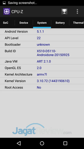 Review Infinix Hot 2: AndroidOne Generasi Kedua 3 Infinix Hot 2 - CPUz OS