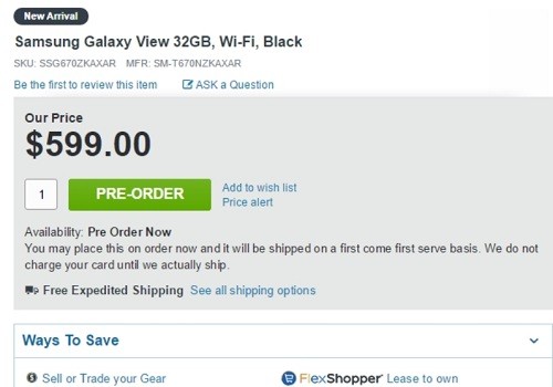 harga galaxy view
