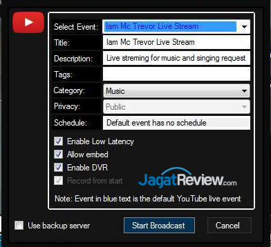 Tips Broadcast Live Streaming Lewat YouTube 10 10