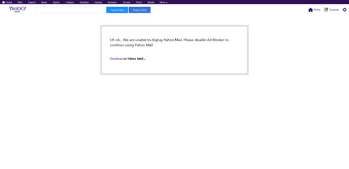 Yahoo Akan Larang Pengguna AdBlock Akses Inbox Email 1 AdBlock - Yahoo Mail