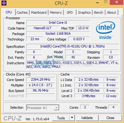 Review: ASUS VivoPC VM62 2 CPUZ_CPU
