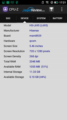 Review Smartphone Android: Hisense PureShot+ 9 3