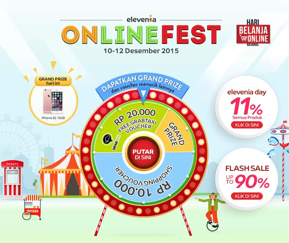 Harbolnas 2015, Diskon Online Shop Hingga 90 % 1 elevenia ONLINE FEST