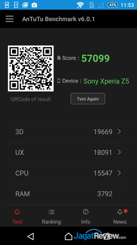 Review Smartphone Android: Sony Xperia Z5 1 AnTuTu-6.0