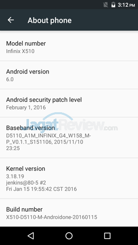 Infinix Hot 2 OS Info v2