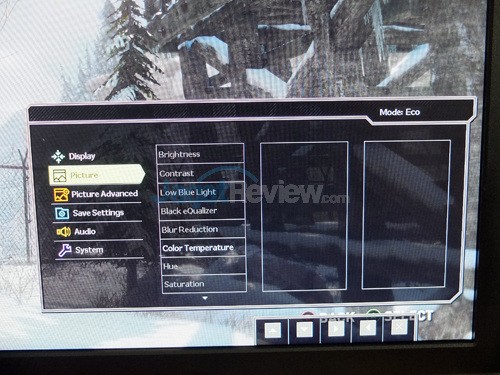 BenQ XL2411-B Menu 02