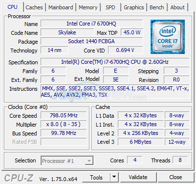 Review Notebook: Dell Inspiron 15 7559 Gaming 3 Dell Inspiron 15 7559 CPUZ 02