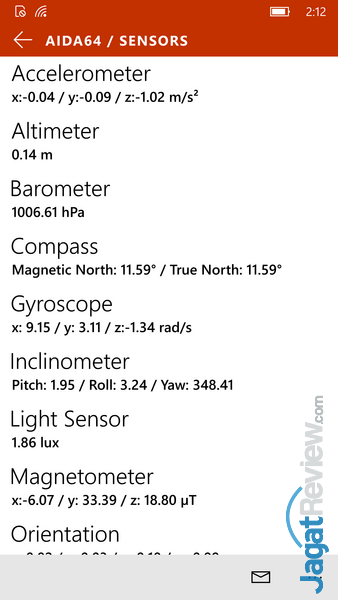 Review Smartphone Microsoft Lumia 950 17 Lumia 950 - AIDA 64 Sensor