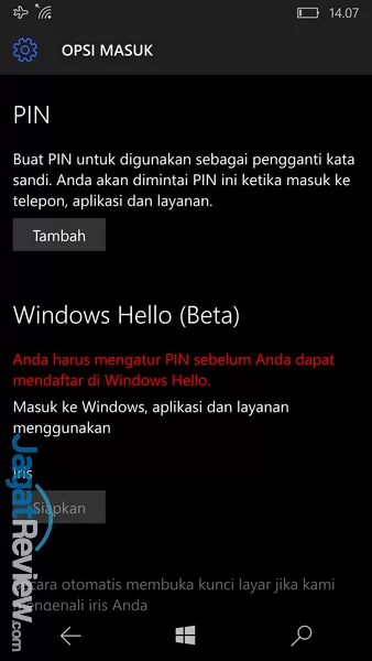 Review Smartphone Microsoft Lumia 950 6 Lumia 950 - Windows Hello