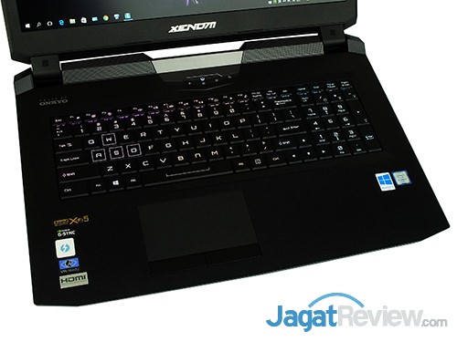 Review Notebook Gaming: Xenom Hercules HC17S G-SYNC 11 Xenom Hercules HC17S Keyboard & Touchpad