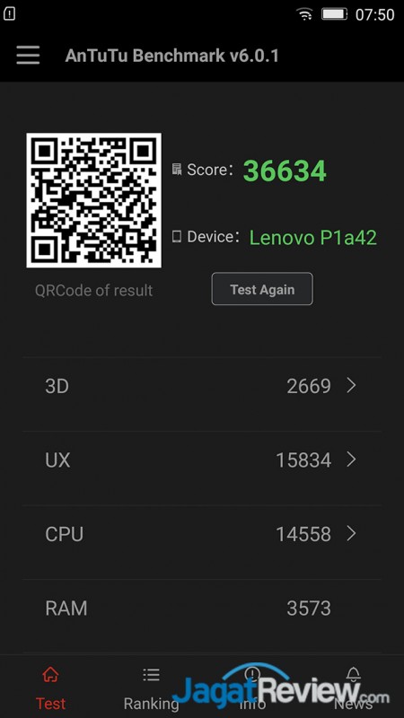 Review Smartphone Android: Lenovo VIBE P1 Turbo 1 antutu