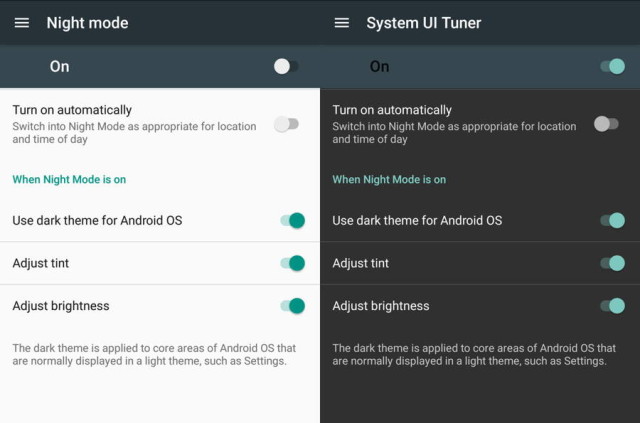 Fitur  set night mode n