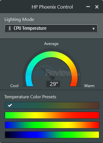 Review PC Desktop Gaming: HP Envy Phoenix 860-001d 22 HP Envy Phoenix 860-001d Phoenix Control - CPU Temperature